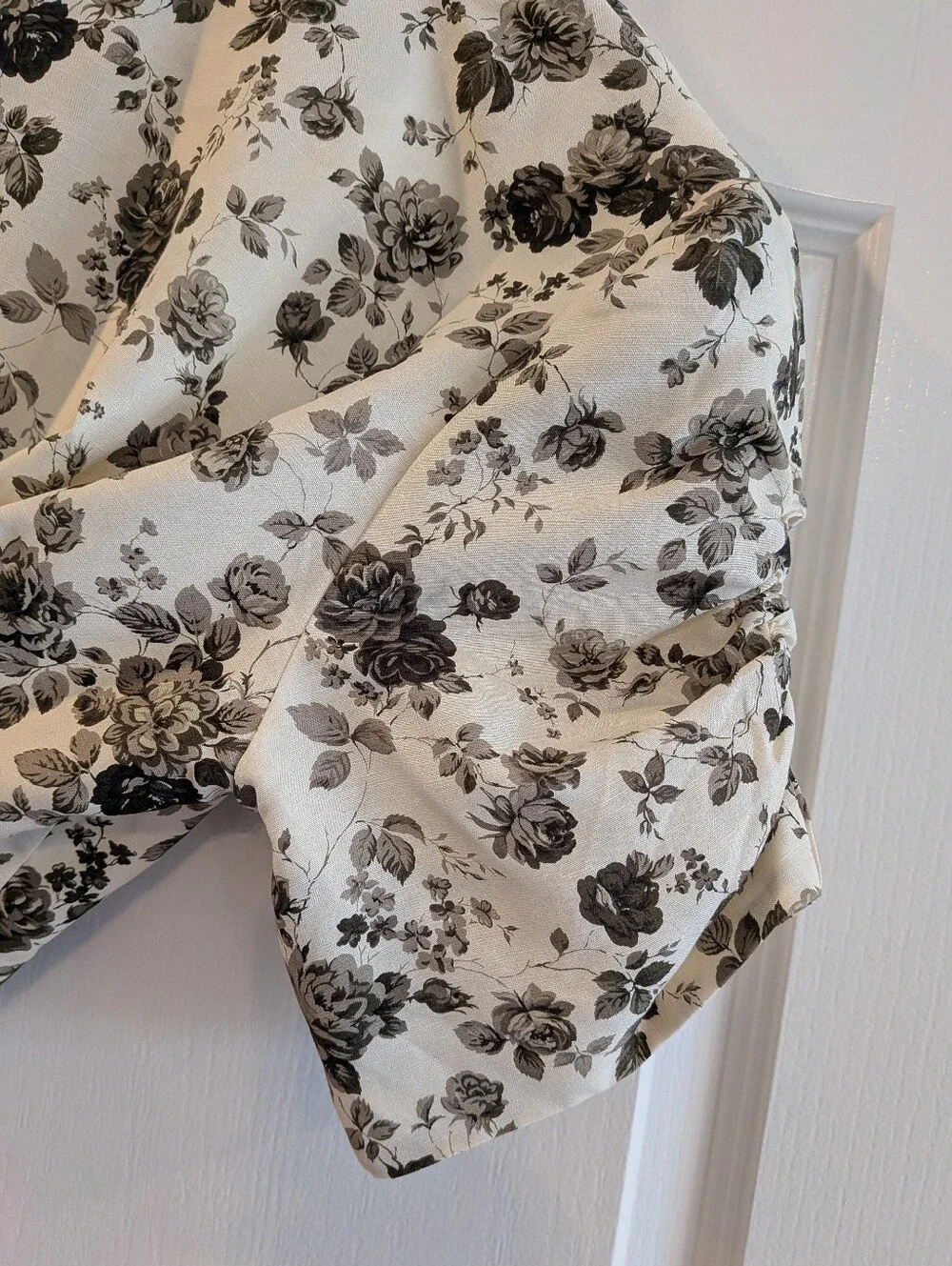 Tuckernuck Lisle Floral Peplum Top Puff Sleeve Blouse Preppy Office Size XL NWOT